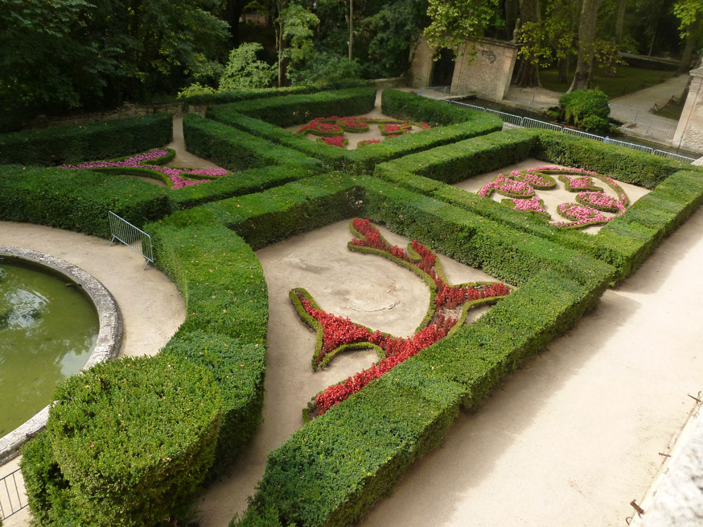 Taille des haies de buis et plantation des fleurs et désherbage 